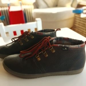 SANUK CARGO DELUXE CHUKKA MEN SHOES LEATHER DARK BROWN